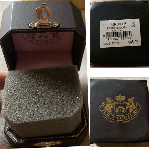 NEW Boxed RARE Juicy Couture Aquarius ♒️ 💜Charm - Picture 2 of 11